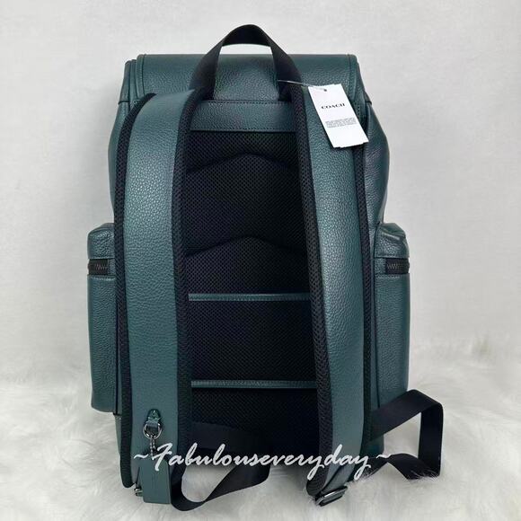 Coach Men's Sprint Backpack In Leather/Dark Teal CBI11 NWT - Picture 3 of 10